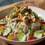 Chicken Shawarma Crispy Rice Salad