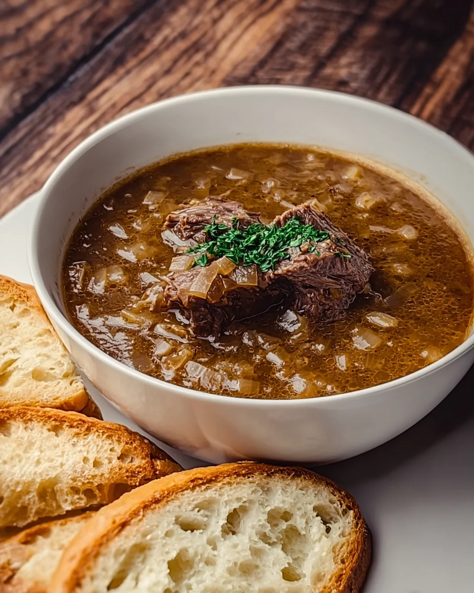 French Onion Beef Short Rib Soup