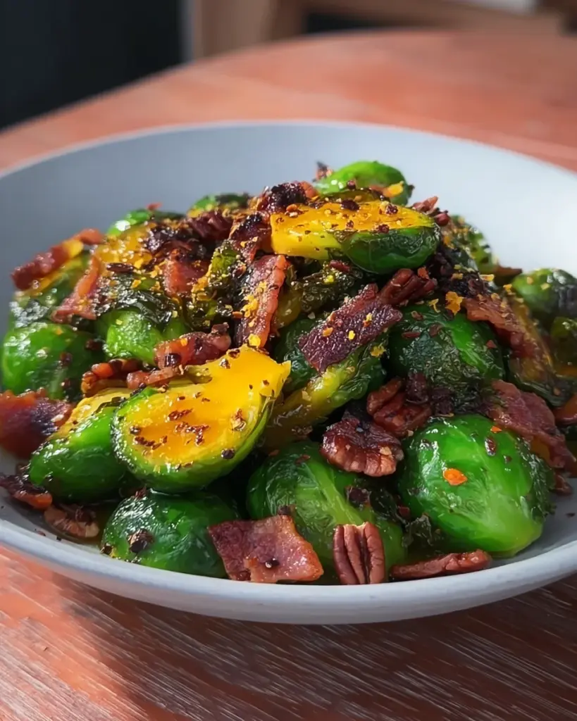 Maple Bacon Brussel Sprouts