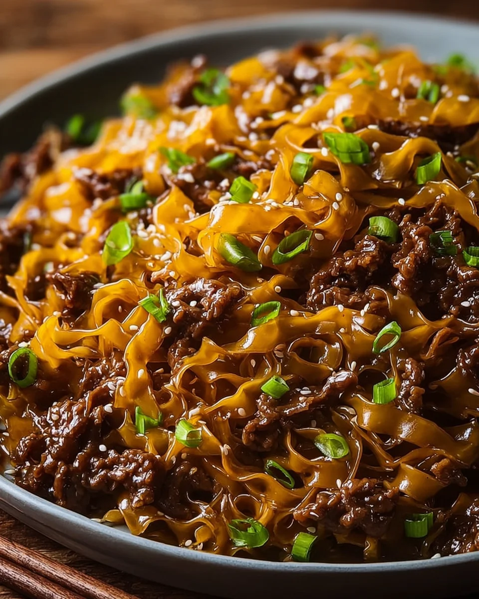 Mongolian Beef and Noodles