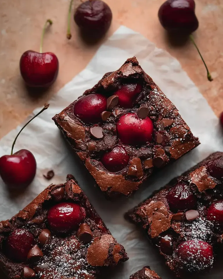 Roasted Chocolate Cherry Brownies