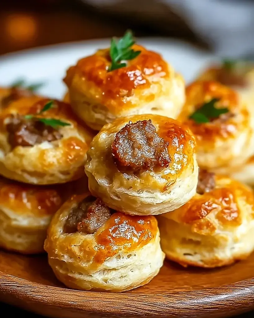 Sausage & Cream Cheese Biscuit Bites