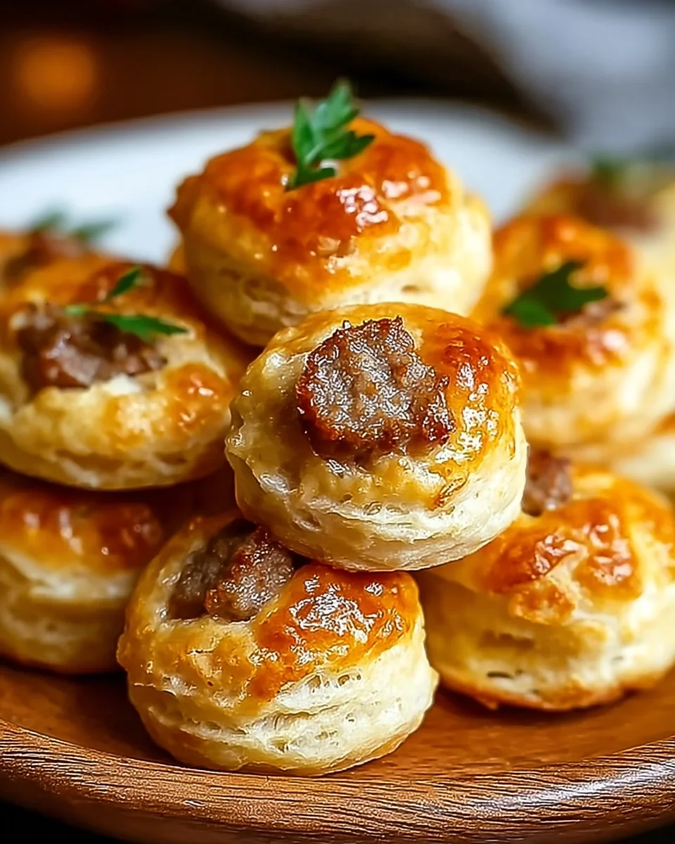 Sausage & Cream Cheese Biscuit Bites