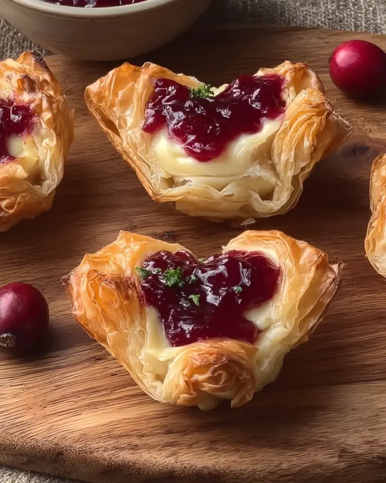 Three-ingredient Cranberry Brie Bites