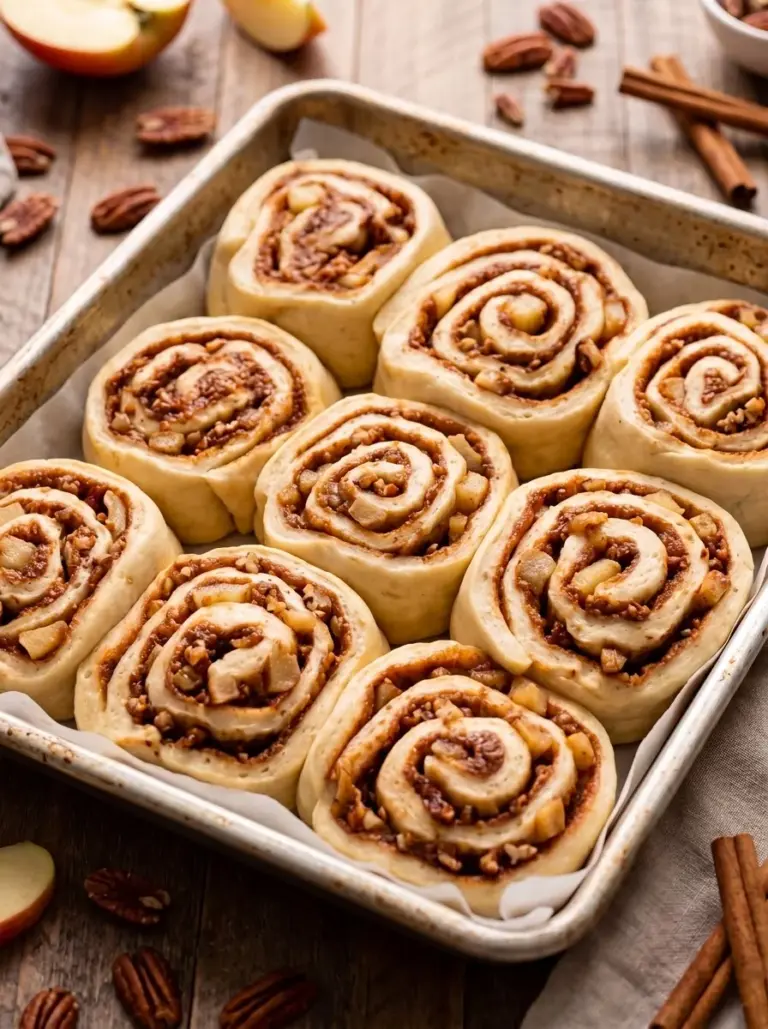 Apple Pecan Cinnamon Rolls