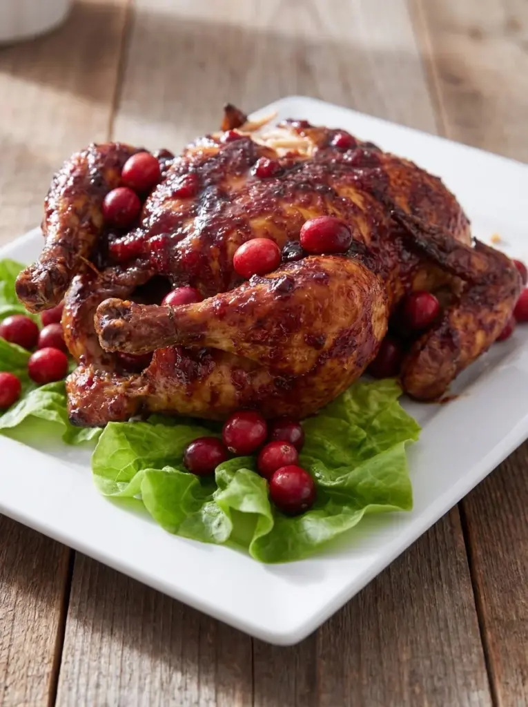 Cranberry Maple Roast Chicken