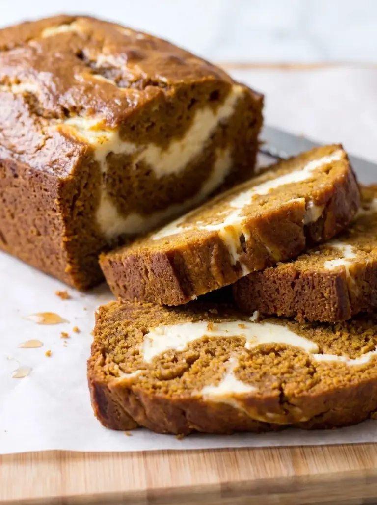 Cream Cheese Swirl Pumpkin Bread