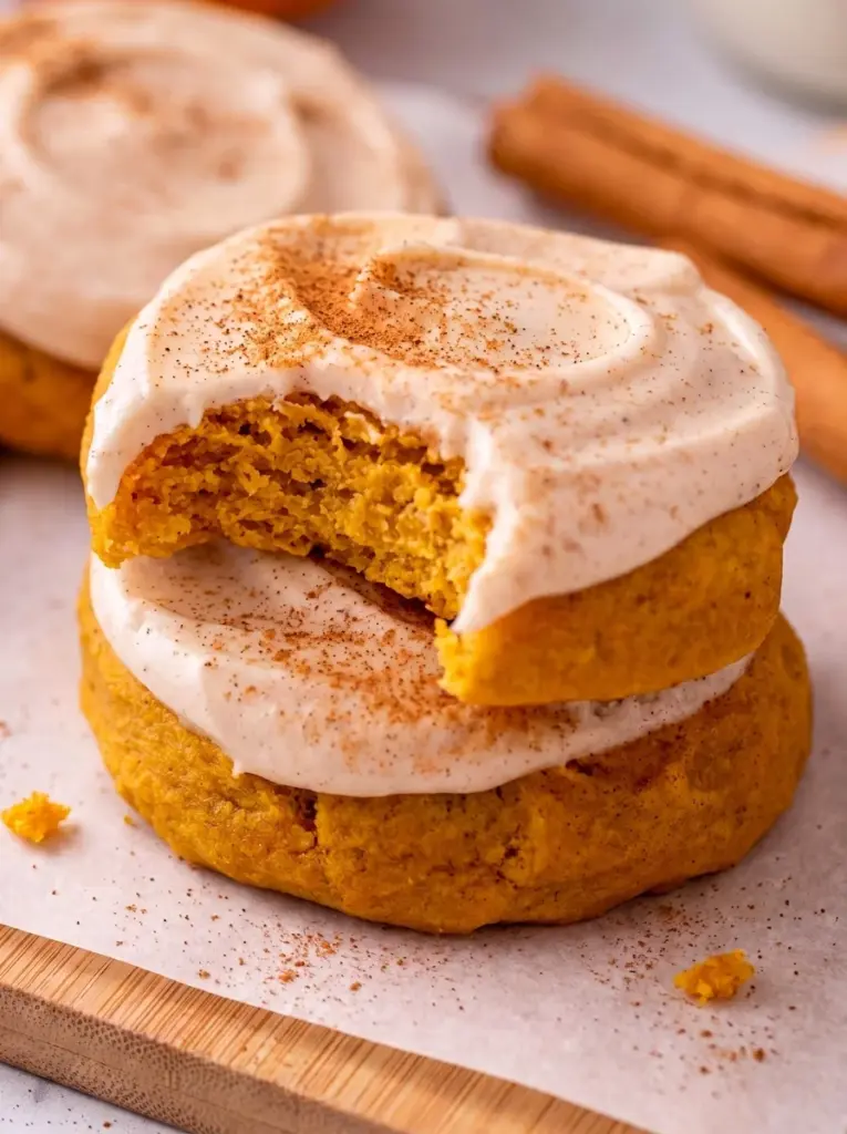 Easy Frosted Pumpkin Cookies