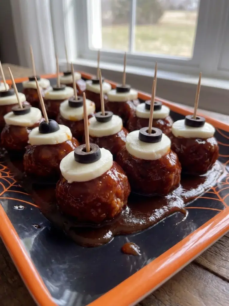 Halloween Eyeball Meatballs